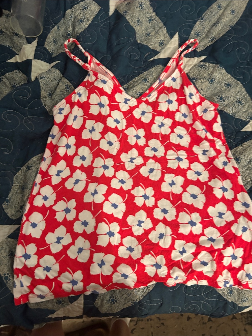 LOFT Women’s Red Floral Cami Tank Top